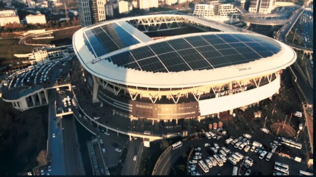 Galatasaray'ın iç saha maçlarını oynadığı Ali Sami Yen Spor Kompleksi RAMS Park'ın dışarıdan görünüşü