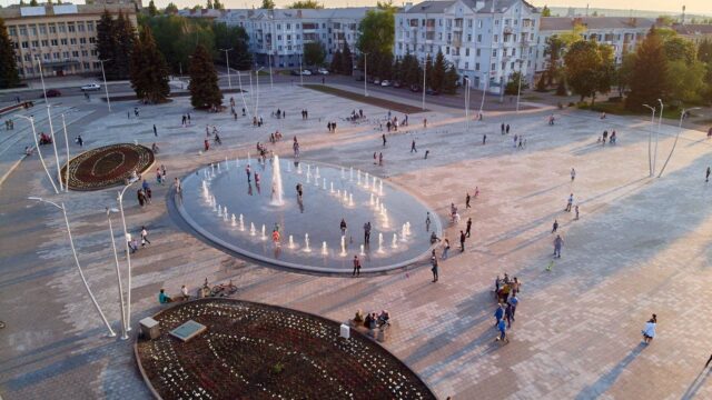 Kramatorsk'ta Myru Meydanı